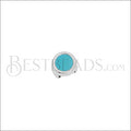 5mm flat EPOXY grip-it slider ANT. SILVER - 10 pcs