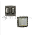 5mm flat SQUARE DOTS NACRE SLIDER ANT SILVER - 10 pcs