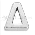 5mm flat LETTER Delta grip-it slider ANT. SILVER - 10 pcs