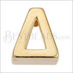 5mm flat LETTER Delta grip-it slider GOLD - 10 pcs