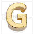 5mm flat LETTER G grip-it slider GOLD - 10 pcs