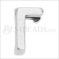 5mm flat LETTER Gamma grip-it slider ANT. SILVER - 10 pcs