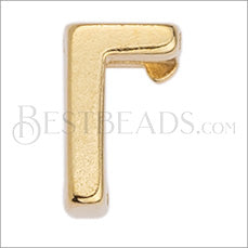5mm flat LETTER Gamma grip-it slider GOLD - 10 pcs