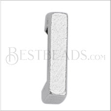 5mm flat LETTER I grip-it slider ANT. SILVER - 10 pcs