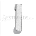 5mm flat LETTER I grip-it slider ANT. SILVER - 10 pcs