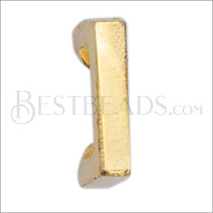 5mm flat LETTER I grip-it slider GOLD - 10 pcs