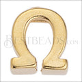 5mm flat LETTER Omega grip-it slider GOLD - 10 pcs