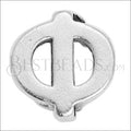 5mm flat LETTER Phi grip-it slider ANT. SILVER - 10 pcs