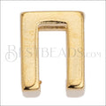 5mm flat LETTER Pi grip-it slider GOLD - 10 pcs