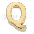 5mm flat LETTER Q grip-it slider GOLD - 10 pcs
