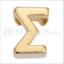 5mm flat LETTER Sigma grip-it slider GOLD - 10 pcs
