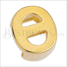 5mm flat LETTER Theta grip-it slider GOLD - 10 pcs