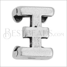 5mm flat LETTER Xi grip-it slider ANT. SILVER - 10 pcs
