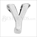 5mm flat LETTER Y grip-it slider ANT. SILVER - 10 pcs