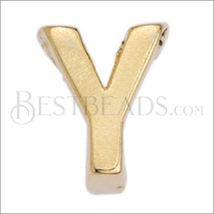 5mm flat LETTER Y grip-it slider GOLD - 10 pcs