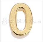 5mm flat NUMBER 0 grip-it slider GOLD - 10 pcs