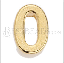 5mm flat NUMBER 0 grip-it slider GOLD - 10 pcs