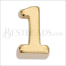 5mm flat NUMBER 1 grip-it slider GOLD - 10 pcs