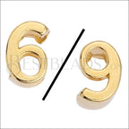 5mm flat NUMBER 6 or 9 grip-it slider GOLD - 10 pcs