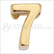 5mm flat NUMBER 7 grip-it slider GOLD - 10 pcs