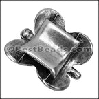 10mm flat BUTTERFLY ring ANT SILVER - 10 pcs