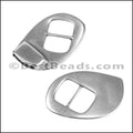 10mm flat TEARDROP SLIDE clasp ANT SILVER - 10 pcs