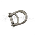 10mm flat STIRRUP clasp ANTIQUE SILVER - 10 clasps