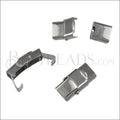 10mm flat CLAMP clasp STEEL - 10 clasps