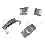 10mm flat CLAMP clasp STEEL - 10 clasps