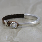 3mm Flat CABOCHON Half-Cuff ANT SILVER - 5 pcs