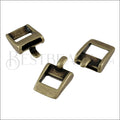 10mm flat BUCKLE clasp ANT BRASS - 10 pcs