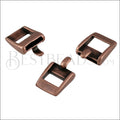10mm flat BUCKLE clasp ANT COPPER - 10 pcs