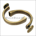 5mm flat CUFF DISC clasp ANT BRASS - 5 pcs
