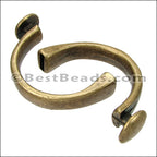 5mm flat CUFF DISC clasp ANT BRASS - 5 pcs