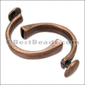 5mm flat CUFF DISC clasp ANT COPPER - 5 pcs