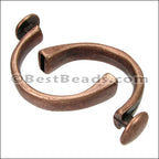 5mm flat CUFF DISC clasp ANT COPPER - 5 pcs
