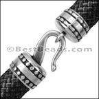 10mm round HOOK clasp ANT BRASS - 10 clasps