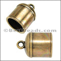 10mm round BELL clasp ANT BRASS - 10 pcs