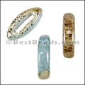 8mm flat SEA GREEN:BROWN 5mm Wide Ceramic bead - 10 pcs