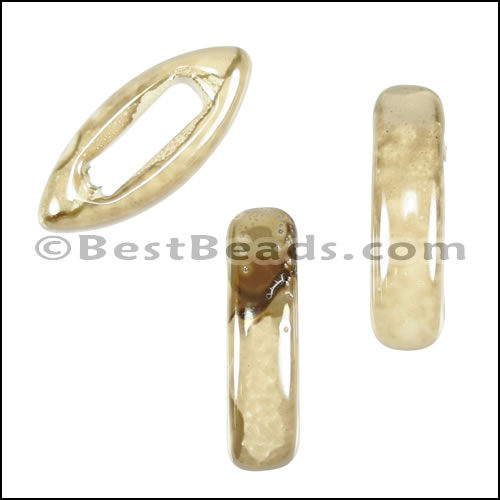 8mm flat BEIGE:CREAM 5mm Wide Ceramic bead - 10 pcs