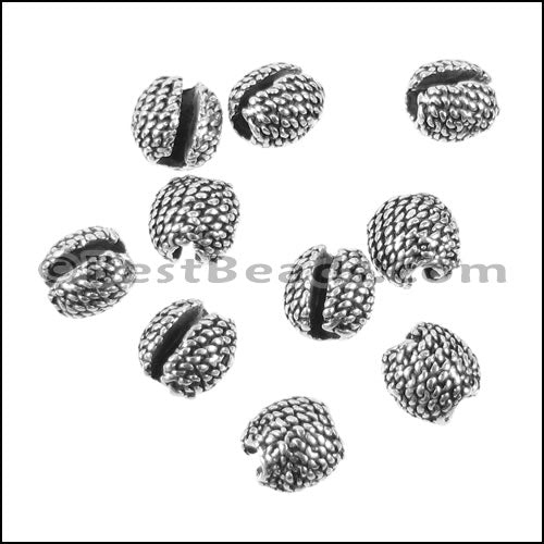Multi BASKET crimp ANT SILVER - 10 pcs