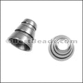 2mm CONE knot end cap ANT SILVER - 10 pcs