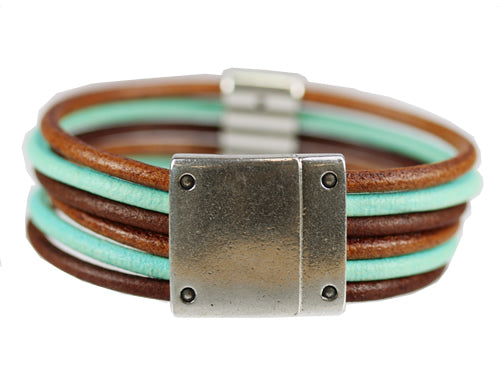 20mm flat RIVET magnetic clasp ANT COPPER - 5 clasps