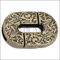 10mm flat CUT OUT FLORAL magnetic clasp ANT BRASS - 5 clasps