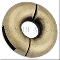 10mm flat LIFESAVER magnetic clasp ANT BRASS - 5 clasps