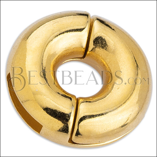 10mm flat LIFESAVER magnetic clasp GOLD - 5 clasps