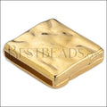 20mm flat WAVY ORGANIC magnetic clasp GOLD - 5 clasps