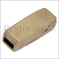 5mm flat HIDDEN RECTANGLE magnetic clasp ANT BRASS - 10 clasps