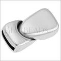 10mm flat INTERLOCKING magnetic clasp ANT SILVER - 10 clasps