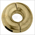5mm flat LIFESAVER clasp ANT BRASS - 5 clasps